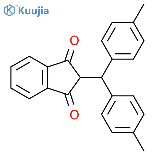 1H-Indene-1,3(2H)-dione, 2-[bis(4-methylphenyl)methyl]- structure