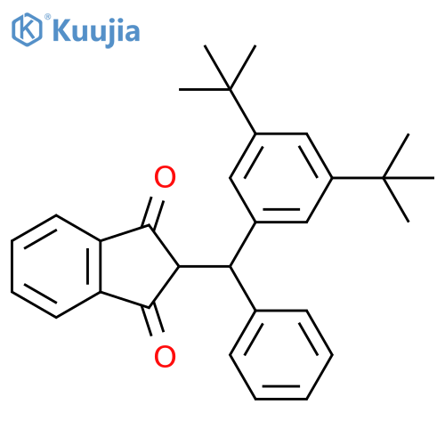 1H-Indene-1,3(2H)-dione,2-[[3,5-bis(1,1-dimethylethyl)phenyl]phenylmethyl]- structure