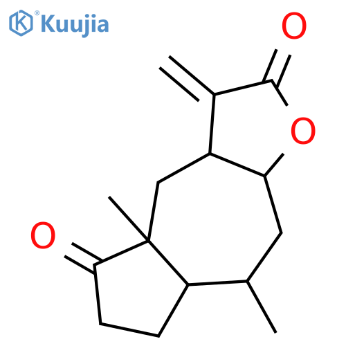 (3aS,4aR,7aR,8R,9aS)-4a,8-dimethyl-3-methylidenedecahydroazuleno[6,5-b]furan-2,5-dione structure