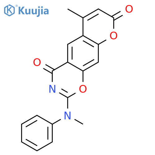 (6-methyl-2-[methyl(phenyl)amino]-4H,8H-chromeno[6,7-e][1,3]oxazine-4,8-dione ) structure