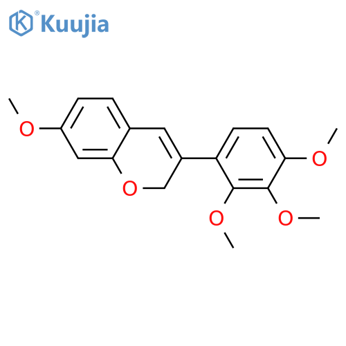 2H-1-BENZOPYRAN, 7-METHOXY-3-(2,3,4-TRIMETHOXYPHENYL)- structure