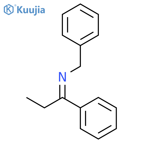 Benzenemethanamine, N-(1-phenylpropylidene)- structure