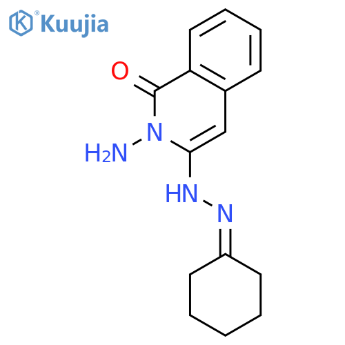 1(2H)-ISOQUINOLINONE, 2-AMINO-3-(CYCLOHEXYLIDENEHYDRAZINO)- structure