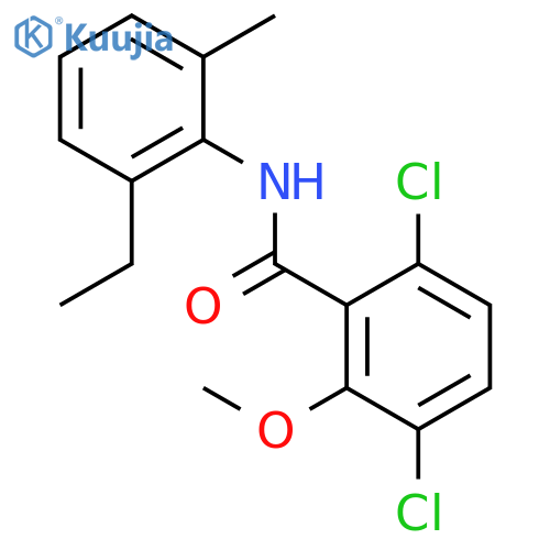 3,6-dichloro-N-(2-ethyl-6-methylphenyl)-2-methoxybenzamide structure