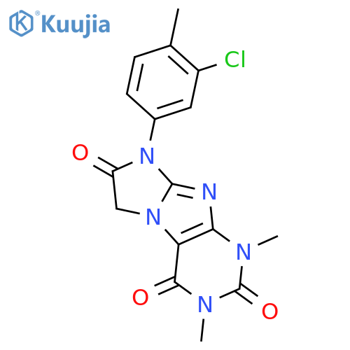 8-(3-chloro-4-methylphenyl)-1,3-dimethyl-1H-imidazo[2,1-f]purine-2,4,7(3H,6H,8H)-trione structure