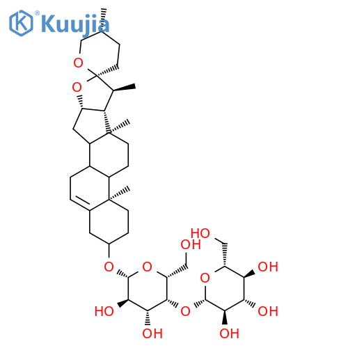 (8xi,9xi,14xi,25R)-spirost-5-en-3-yl 4-O-beta-D-glucopyranosyl-beta-D-galactopyranoside structure