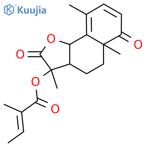 2-Methyl-2-butenoic acid 2,3,3a,4,5,5a,6,9b-octahydro-3,5a,9-trimethyl-2,6-dioxonaphtho[1,2-b]furan-3-yl ester structure