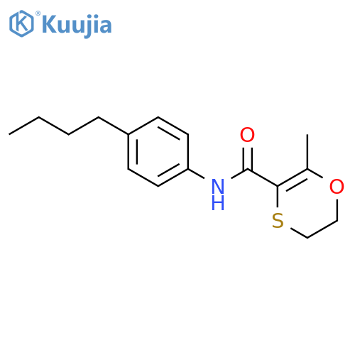 1,4-Oxathiin-3-carboxamide, N-(4-butylphenyl)-5,6-dihydro-2-methyl- structure