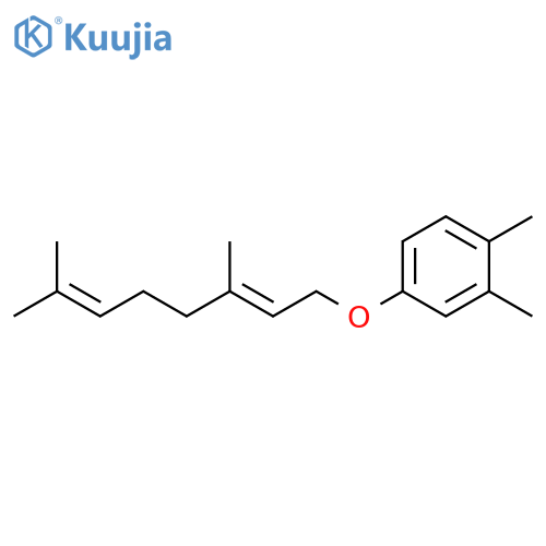 Benzene, 4-[[(2E)-3,7-dimethyl-2,6-octadien-1-yl]oxy]-1,2-dimethyl- structure