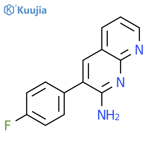 1,8-Naphthyridin-2-amine, 3-(4-fluorophenyl)- structure