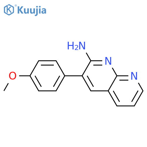 1,8-Naphthyridin-2-amine, 3-(4-methoxyphenyl)- structure