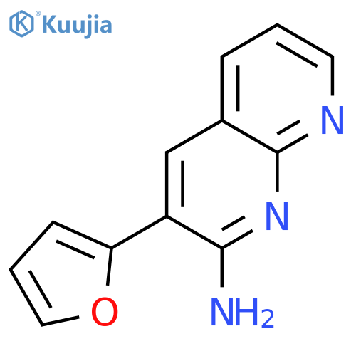 1,8-Naphthyridin-2-amine, 3-(2-furanyl)- structure