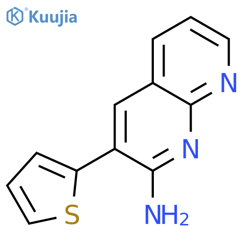 1,8-Naphthyridin-2-amine, 3-(2-thienyl)- structure