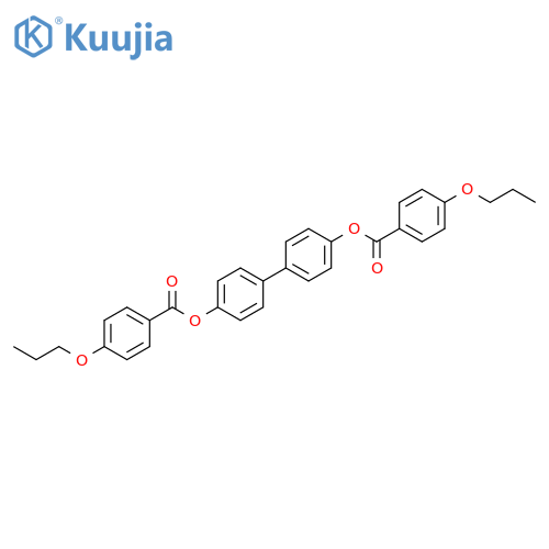 Benzoic acid, 4-propoxy-, [1,1'-biphenyl]-4,4'-diyl ester structure