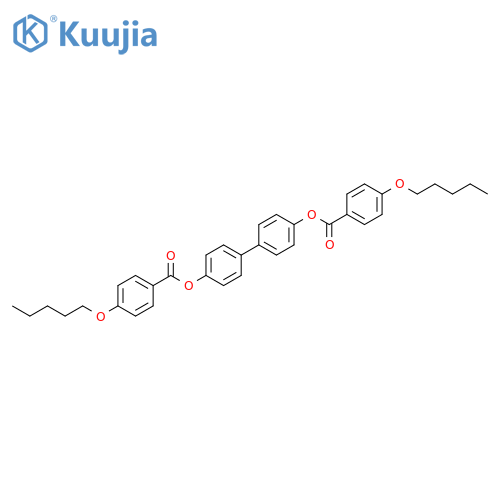 Benzoic acid, 4-(pentyloxy)-, [1,1'-biphenyl]-4,4'-diyl ester (9CI) structure