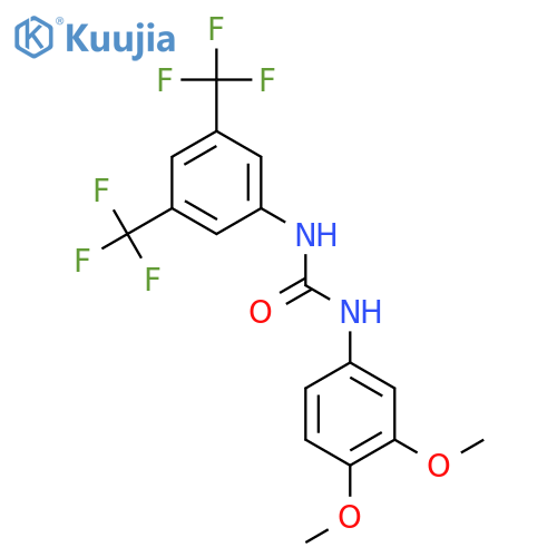 1-[3,5-bis(trifluoromethyl)phenyl]-3-(3,4-dimethoxyphenyl)urea structure