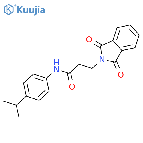 3-(1,3-dioxoisoindol-2-yl)-n-(4-propan-2-ylphenyl)propanamide structure