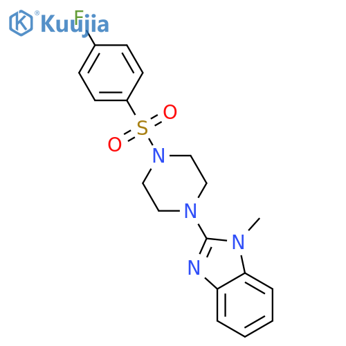 2-4-(4-fluorobenzenesulfonyl)piperazin-1-yl-1-methyl-1H-1,3-benzodiazole structure
