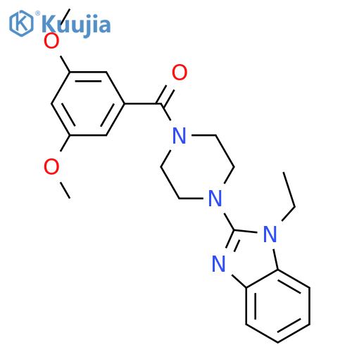 (3,5-dimethoxyphenyl)[4-(1-ethyl-1h-benzimidazol-2-yl)-1-piperazi Nyl]methanone structure