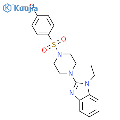 Piperazine, 1-(1-ethyl-1H-benzimidazol-2-yl)-4-[(4-methoxyphenyl)sulfonyl]- (9CI) structure