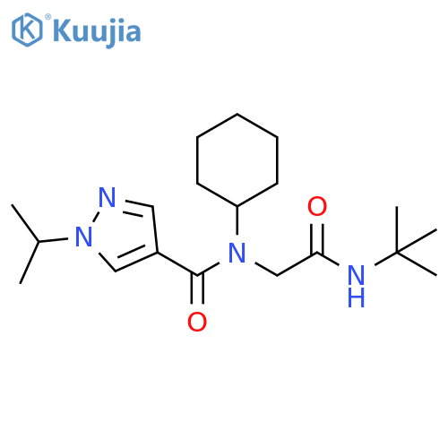 1H-Pyrazole-4-carboxamide,N-cyclohexyl-N-[2-[(1,1-dimethylethyl)amino]-2-oxoethyl]-1-(1-methylethyl)-(9CI) structure