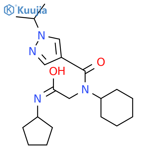 N-cyclohexyl-n-[2-(cyclopentylamino)-2-oxoethyl]-1-isopropyl-1h-p Yrazole-4-carboxamide structure