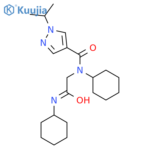 N-cyclohexyl-n-[2-(cyclohexylamino)-2-oxoethyl]-1-isopropyl-1h-py Razole-4-carboxamide structure