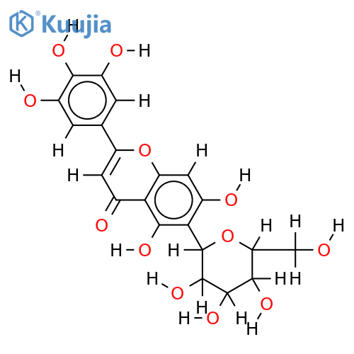5,7,3',4',5'-pentahydroxyflavone-6-C-glucoside structure