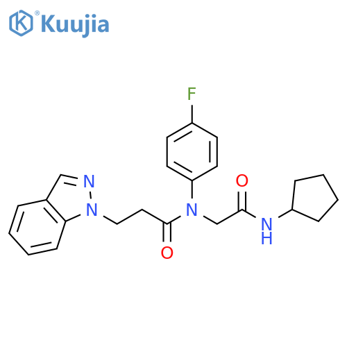 1H-Indazole-1-propanamide,N-[2-(cyclopentylamino)-2-oxoethyl]-N-(4-fluorophenyl)-(9CI) structure