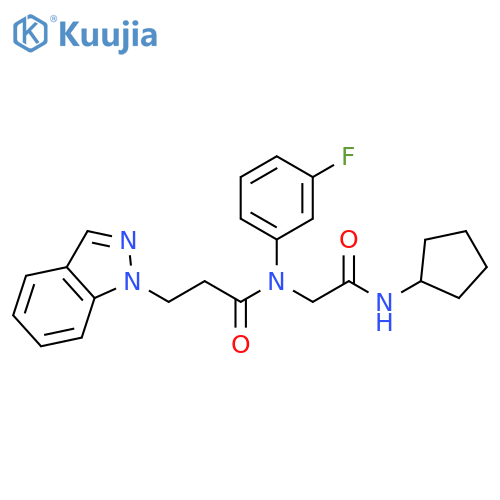 1H-Indazole-1-propanamide,N-[2-(cyclopentylamino)-2-oxoethyl]-N-(3-fluorophenyl)-(9CI) structure