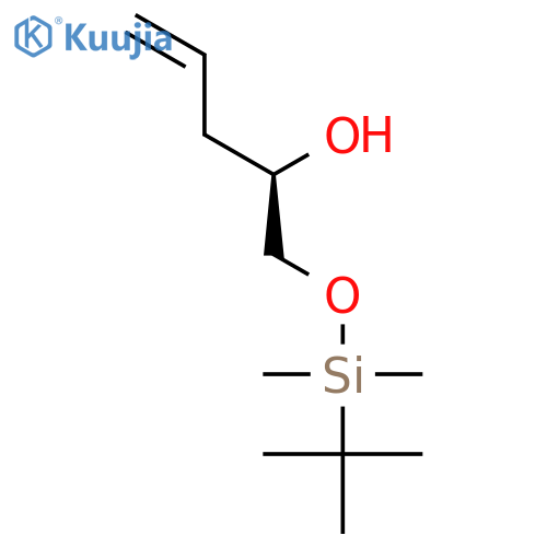 4-Penten-2-ol, 1-[[(1,1-dimethylethyl)dimethylsilyl]oxy]-, (2R)- structure