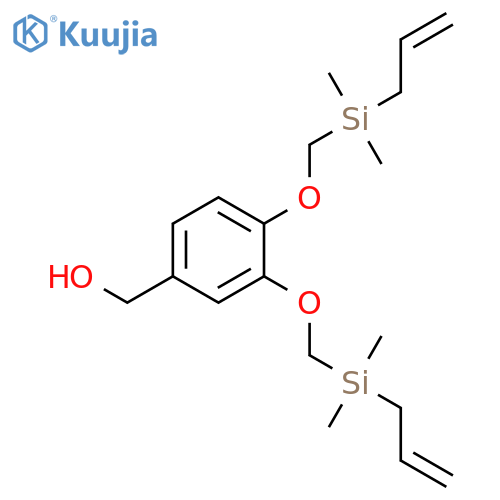 Benzenemethanol, 3,4-bis[(dimethyl-2-propenylsilyl)methoxy]- structure