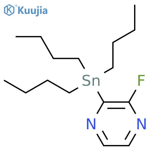 PYRAZINE, 2-FLUORO-3-(TRIBUTYLSTANNYL)- structure