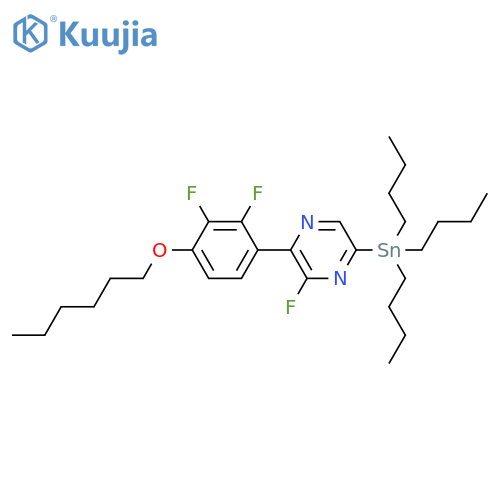 PYRAZINE, 2-[2,3-DIFLUORO-4-(HEXYLOXY)PHENYL]-3-FLUORO-5-(TRIBUTYLSTANNYL)- structure