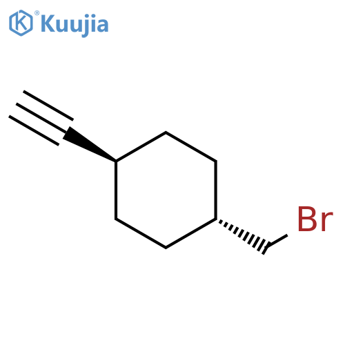 Cyclohexane, 1-(bromomethyl)-4-ethynyl-, trans- structure