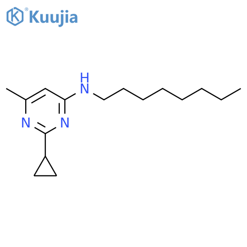 4-Pyrimidinamine, 2-cyclopropyl-6-methyl-N-octyl- structure