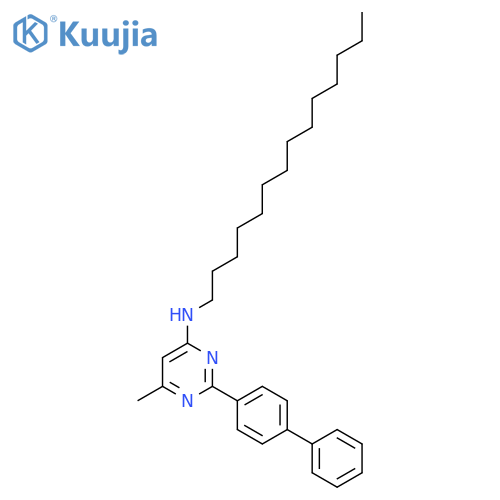 4-Pyrimidinamine, 2-[1,1'-biphenyl]-4-yl-6-methyl-N-tetradecyl- structure