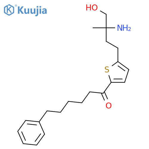 1-Hexanone, 1-[5-(3-amino-4-hydroxy-3-methylbutyl)-2-thienyl]-6-phenyl- structure