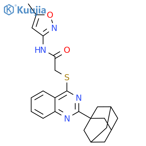 Acetamide, N-(5-methyl-3-isoxazolyl)-2-[(2-tricyclo[3.3.1.13,7]dec-1-yl-4-quinazolinyl)thio]- (9CI) structure