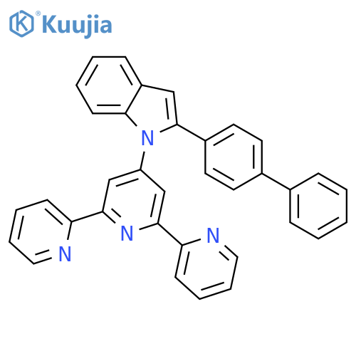 1H-Indole, 2-[1,1'-biphenyl]-4-yl-1-[2,2':6',2''-terpyridin]-4'-yl- structure