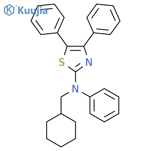2-THIAZOLAMINE, N-(CYCLOHEXYLMETHYL)-N,4,5-TRIPHENYL- structure