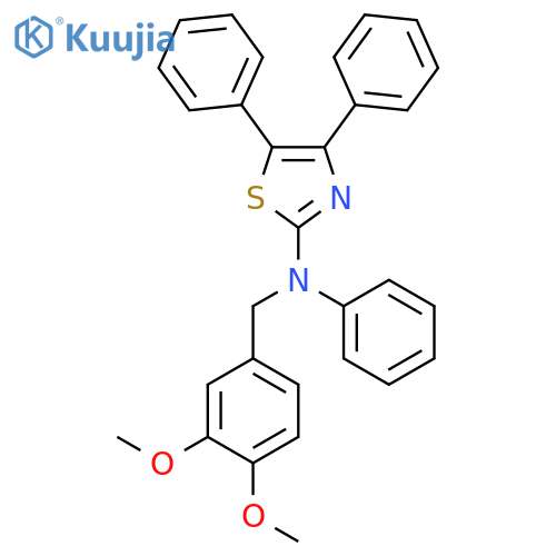 2-THIAZOLAMINE, N-[(3,4-DIMETHOXYPHENYL)METHYL]-N,4,5-TRIPHENYL- structure