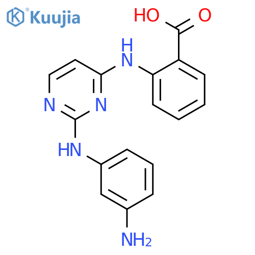 BENZOIC ACID, 2-[[2-[(3-AMINOPHENYL)AMINO]-4-PYRIMIDINYL]AMINO]- structure