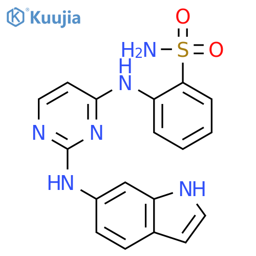 Benzenesulfonamide, 2-[[2-(1H-indol-6-ylamino)-4-pyrimidinyl]amino]- structure
