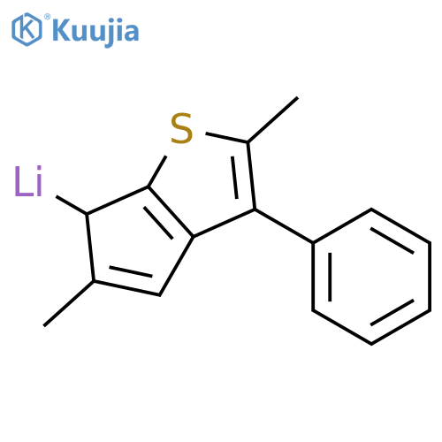 Lithium, (2,5-dimethyl-3-phenyl-6H-cyclopenta[b]thien-6-yl)- structure