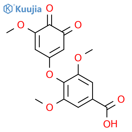 Benzoic acid,3,5-dimethoxy-4-[(5-methoxy-3,4-dioxo-1,5-cyclohexadien-1-yl)oxy]- structure