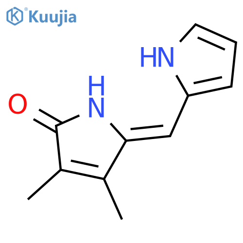2H-Pyrrol-2-one, 1,5-dihydro-3,4-dimethyl-5-(1H-pyrrol-2-ylmethylene)- structure