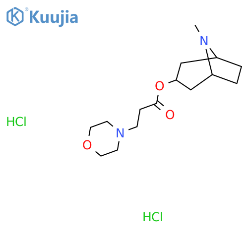 4-Morpholinepropanoic acid, 8-methyl-8-azabicyclo(3.2.1)oct-3-yl ester, dihydrochloride, exo- structure