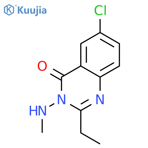 4(3H)-Quinazolinone, 6-chloro-2-ethyl-3-(methylamino)- structure