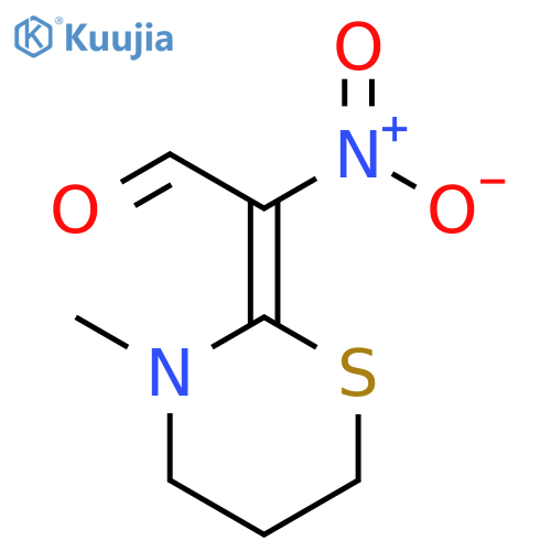ACETALDEHYDE, NITRO(TETRAHYDRO-3-METHYL-2H-1,3-THIAZIN-2-YLIDENE)- structure